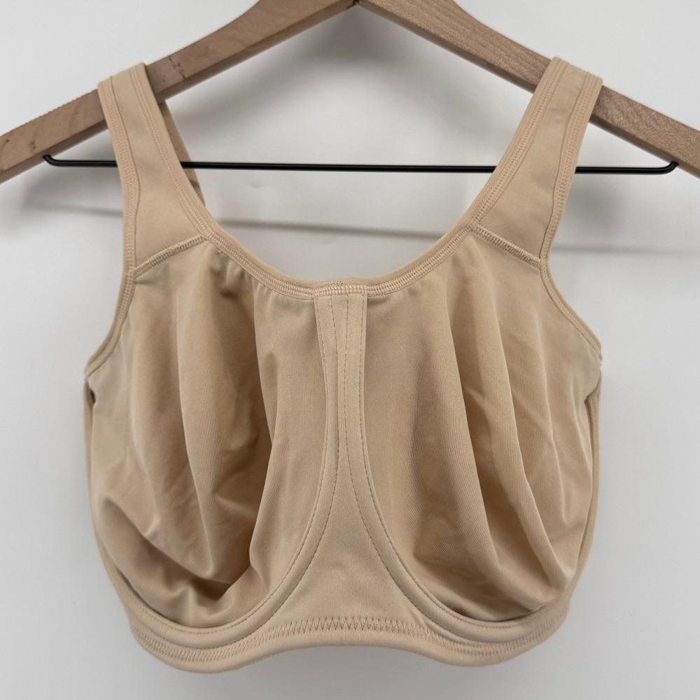 Wacoal 855170 Simone Sport Underwire Bra Sand Beige 36H Full Coverage Unlined